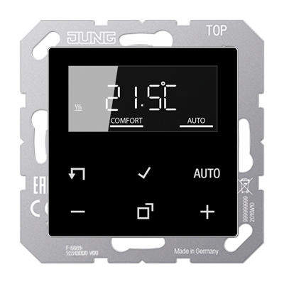 Термостат комнатный JUNG с дисплеем, цвет черный