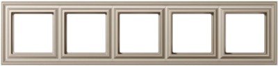 Рамка  JUNG ECO PROFI  DECO,  5 постовая, цвет шампань