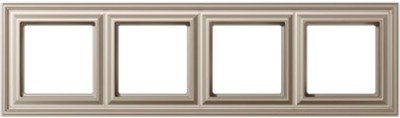 Рамка JUNG ECO PROFI  DECO, 4 постовая, цвет шампань