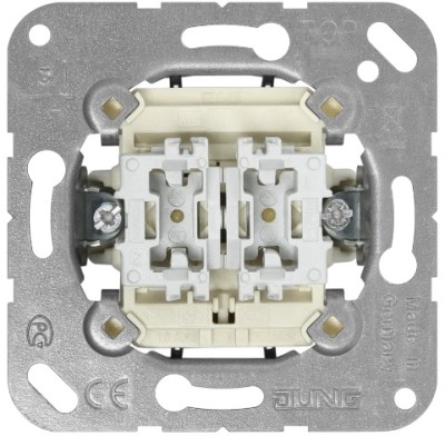 Механизм выключателя 2-клавишного JUNG ECO PROFI, скрытый монтаж